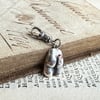 Sterling Silver Doll Arse Charm with Sapphire - Doll But - Doll Bottom