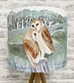 Barn Owl Handmade Art Lampshade