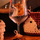 Fox wine glass