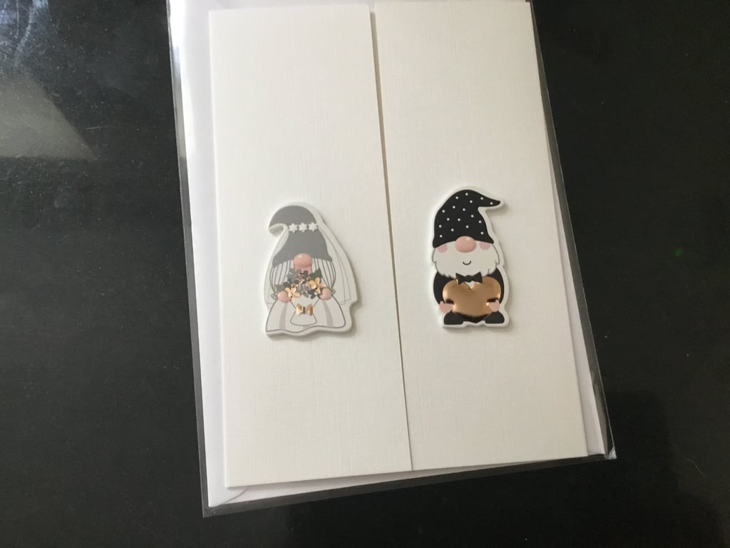 Wedding card. Gonk wedding card. Gnome wedding card. Ref 045