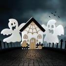 Halloween Home decoration Cute ghost ornament Resin tabletop decor Spooky season