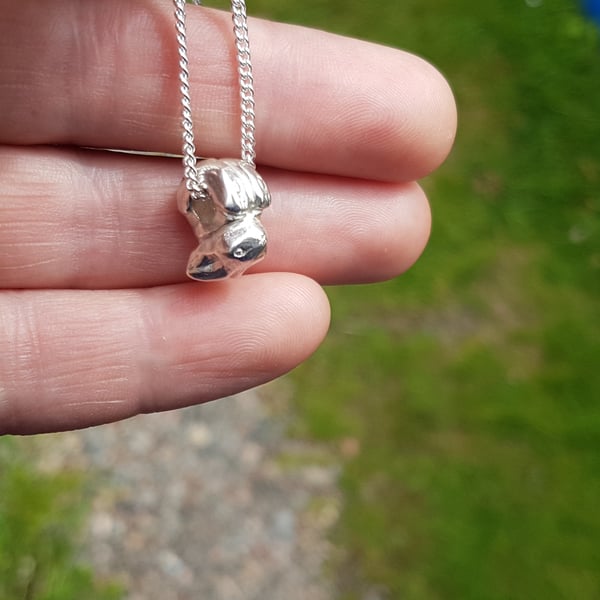 Gamboling Bunny Charm for Necklace 