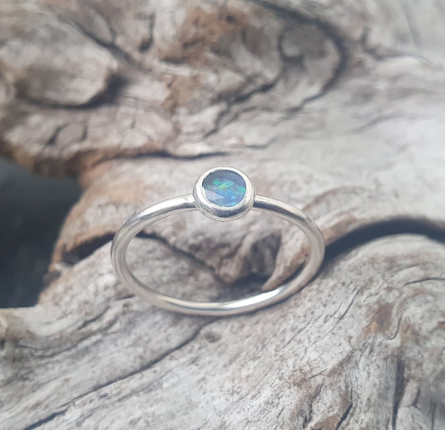 Opal Triplet Ring