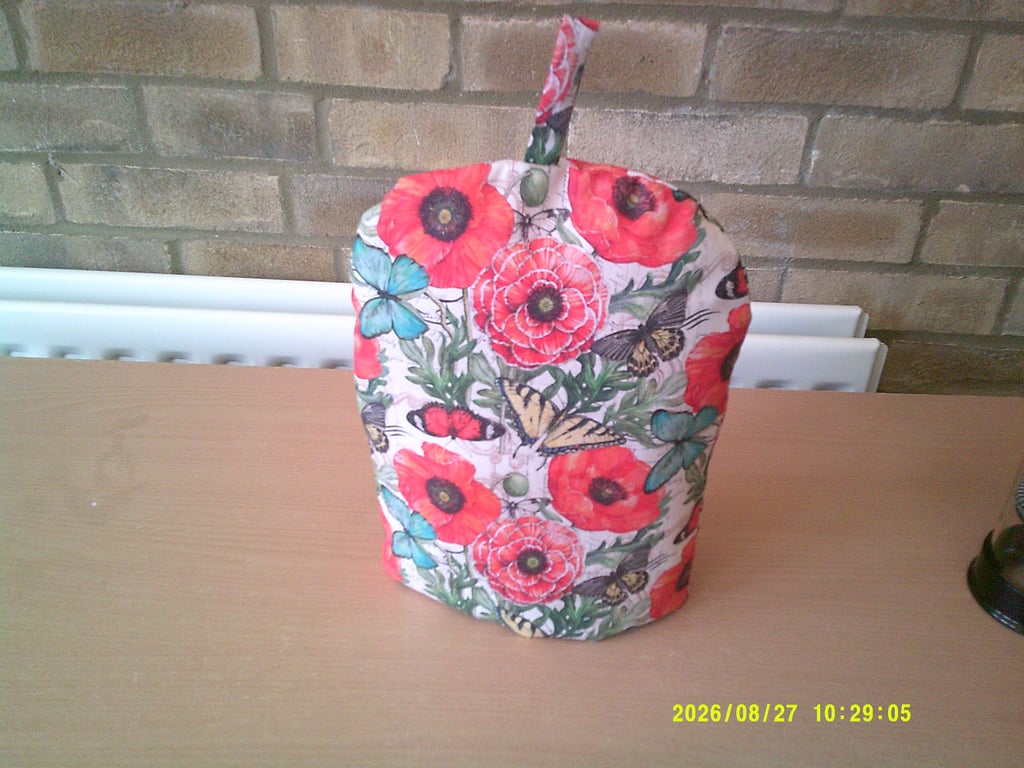Poppies and Butterflies Small  Coffee Pot Cosy