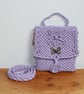 Lilac macrame bag - Image 2