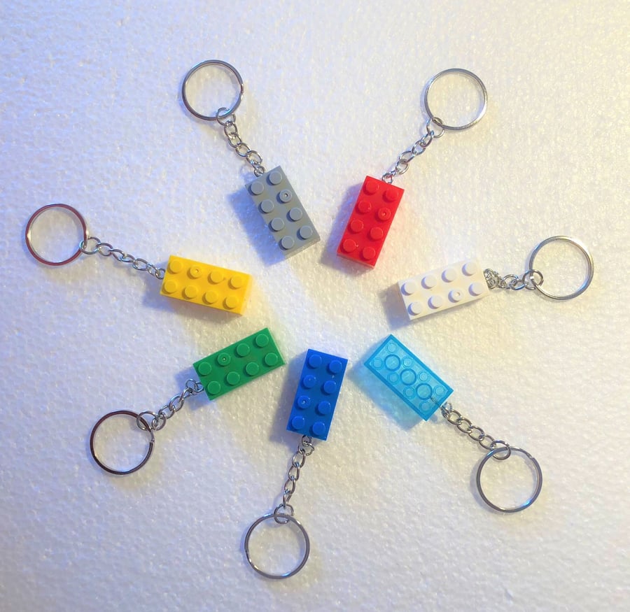 Plastic Building Brick Keyring