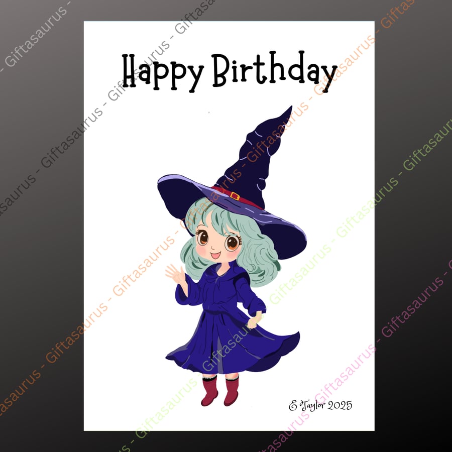 Personalised Birthday Card Plantable Seeded Wiccan Pagan Witch Witchy Gothic