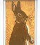 Rabbit linocut - Image 2
