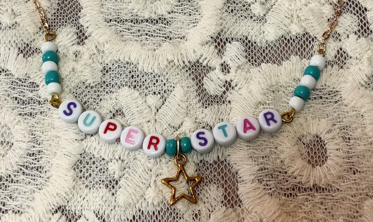 Letter Bead Necklace.