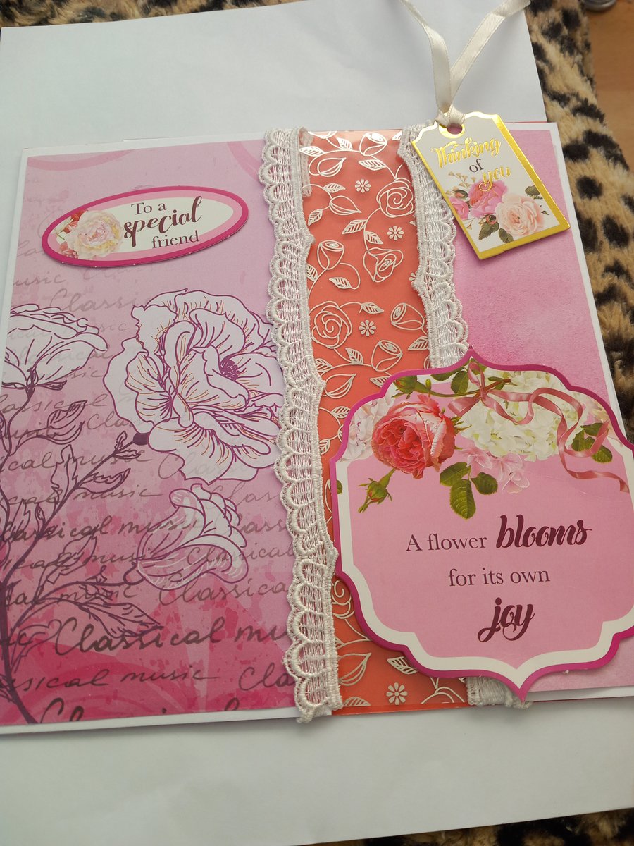 Birthday card female special friend floral greetings