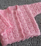 16" Round Neck Pink Baby  Cardigan - Image 1