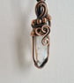Natural Brandberg Crystal & Copper Necklace Pendant Gift Jewellery Jewelry