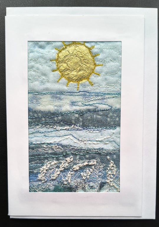 Individually Hand Crafted Textile Blank Card