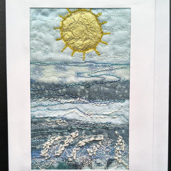 Individually Hand Crafted Textile Blank Card