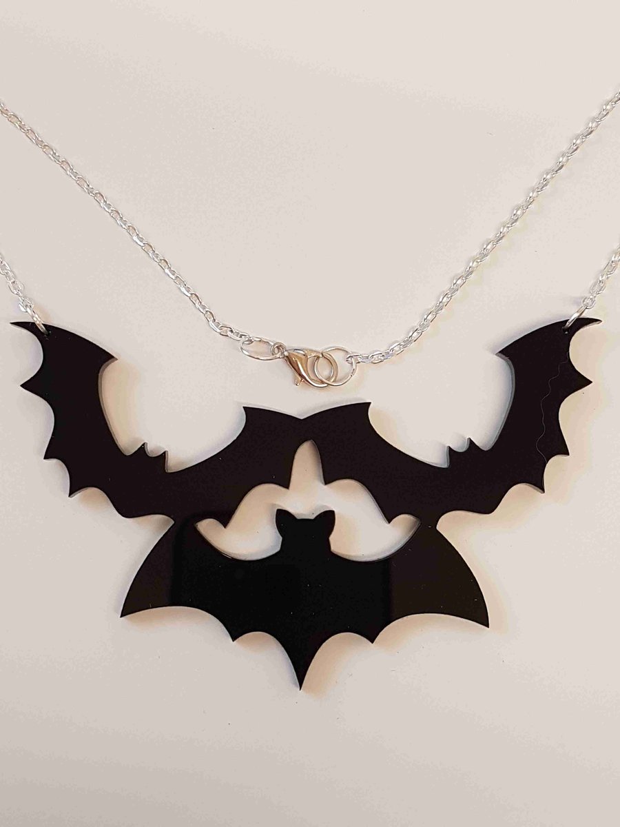 Bat Statement Necklace - Acrylic