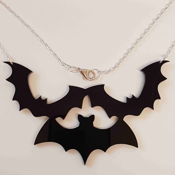 Bat Statement Necklace - Acrylic