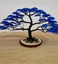 Aluminium wire tree with blue foliage - Image 5