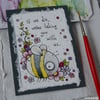 bee threat - original aceo