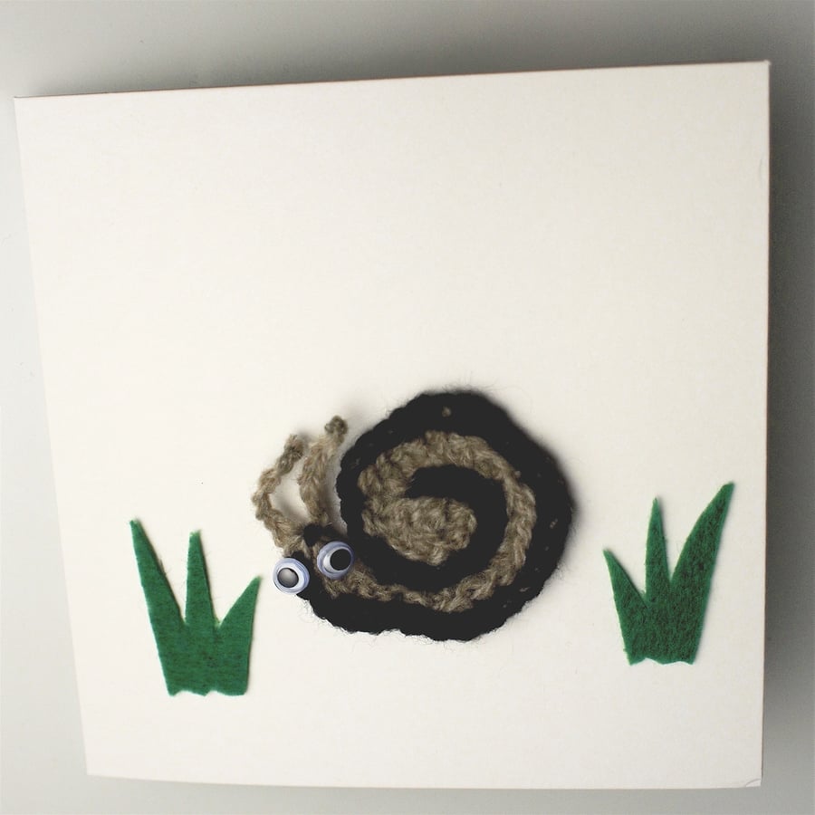 Sammy Snail Amigurumi Greetings Card