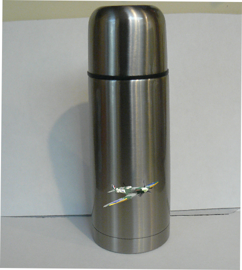 spifire design ,stainless steel, flask,RAF spitfire.RAF vintage plane 