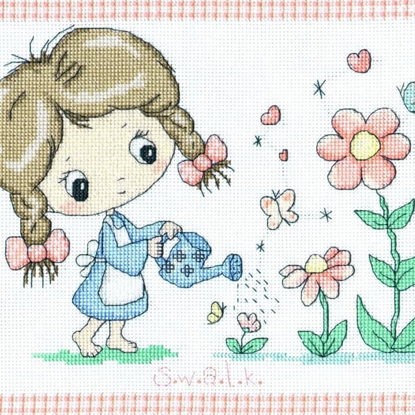 SWALK - it takes a long time to grow an old friend cross stitch kit.