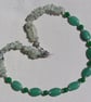 Green Aventurine, Green Jade & Prehnite Gemstone Statement Necklace "Gisselle" - Image 3