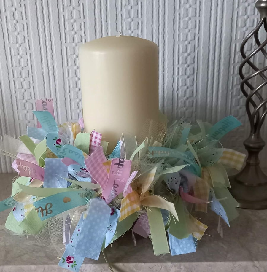 Mini Rag Wreath Kit - Easter Pastels