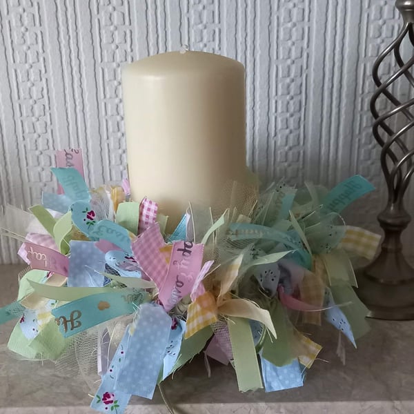 Mini Rag Wreath Kit - Easter Pastels