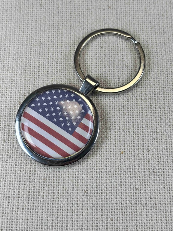 USA Flag Keyring