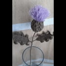 Everlasting Crochet Scottish Thistle – Handcrafted Botanical Textile Art