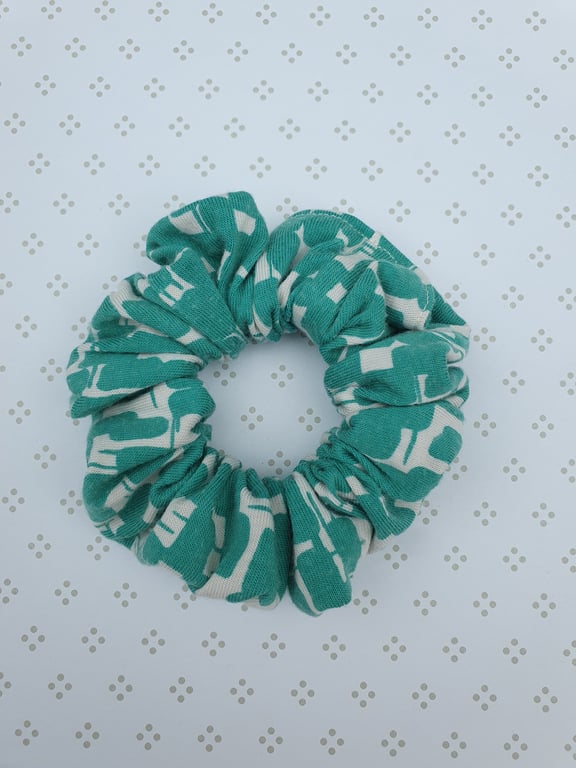 Hair Scrunchie, patterned jersey, large