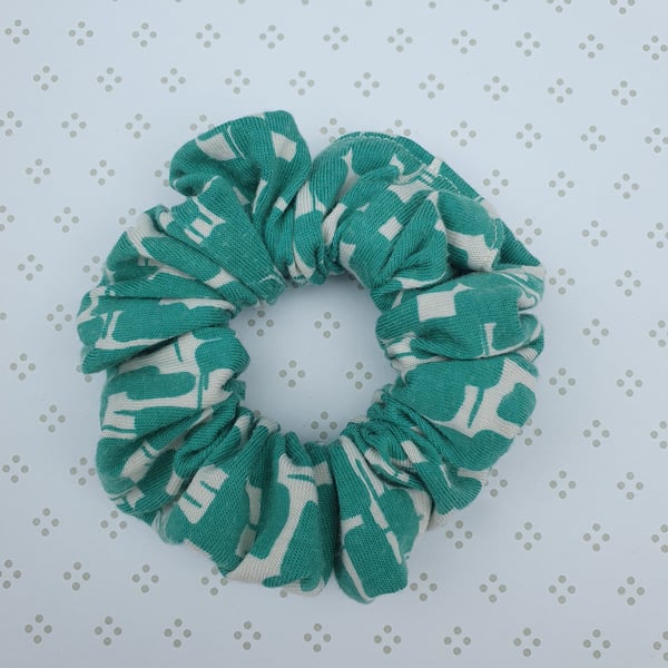 Hair Scrunchie, patterned jersey, large