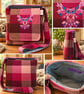 Harris Tweed Crossbody bag with funky owl 