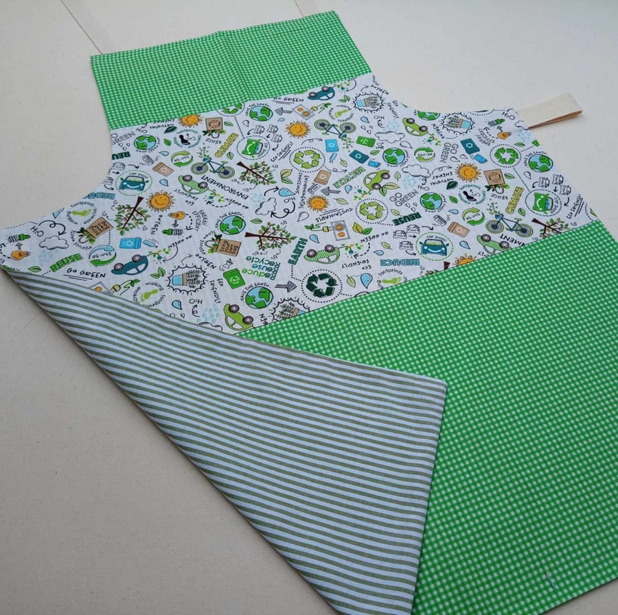 Kid's Adjustable Apron - Eco Messages: Go Green