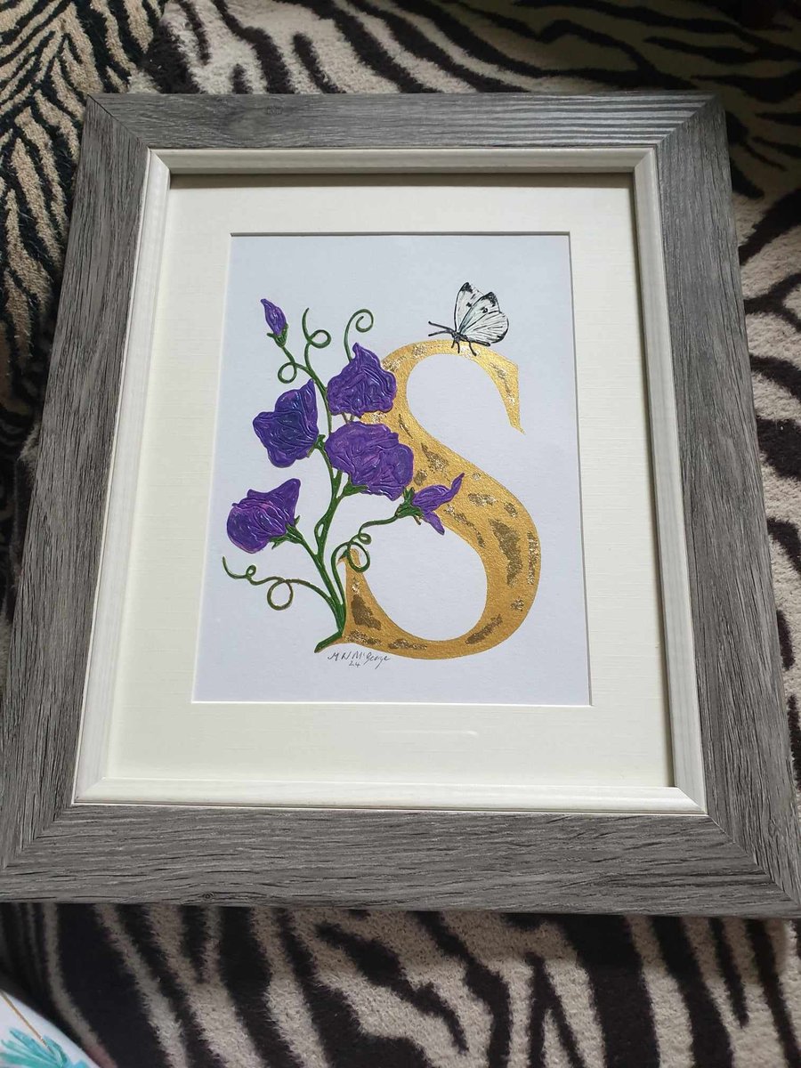 Original Mixed Media And Collage Picture Framed Free P&P