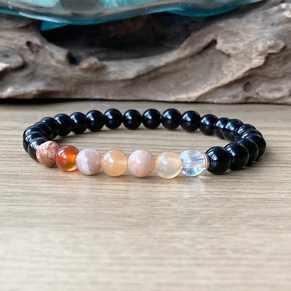 Harvest Moon Bracelet, Orange Moon Energy