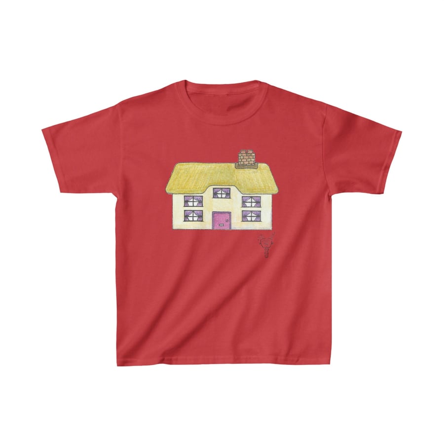 Farmhouse Kids Heavy Cotton Tee hand drawn by Bikabunny