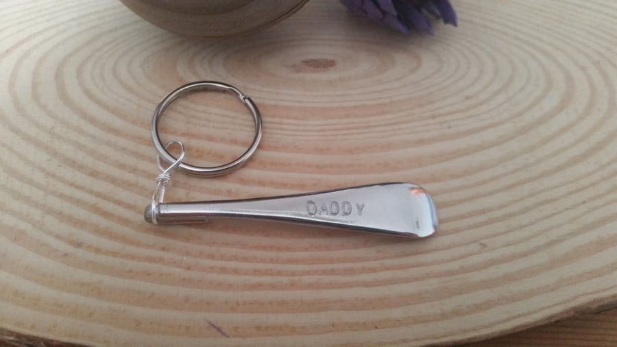 Upcycled Spoon Handle Keyring Stamped 'Daddy' SPK051502