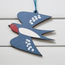 Swallow Wooden Hanging Decoration