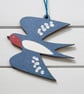Swallow Wooden Hanging Decoration