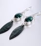Malachite and Enamel earrings - Image 1