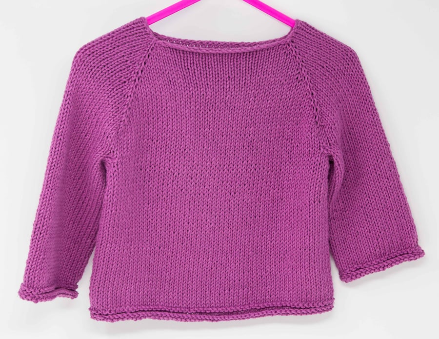 Boho Pink Organic Cotton Baby Jumper 6 - 12 months