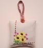 SALE Vintage Embroidered Floral Lavender Bag - Image 2