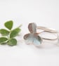 Handmade sterling silver clover ring, silver botanical ring, nature lover gift - Image 3