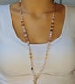 Rose Quartz & Pink Zebra Jasper Necklace with pendant - Image 3
