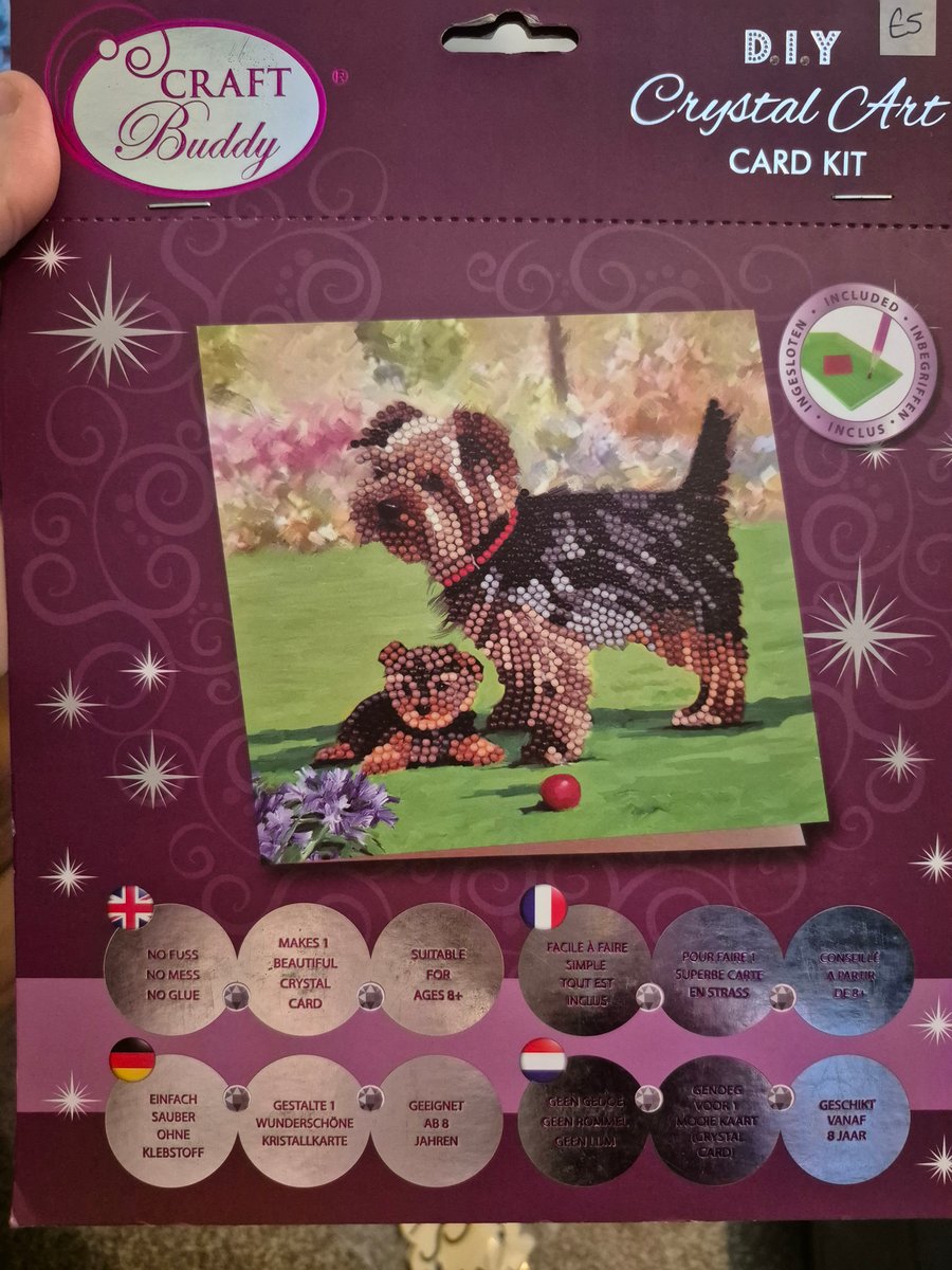 Yorkie craft buddy diamond painting card kit