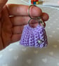 Crochet bag charm keyholder