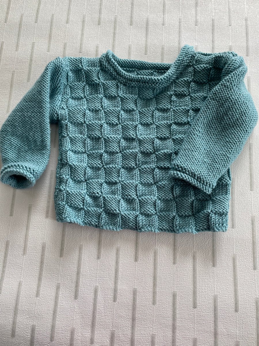 Jumper with squares pattern 