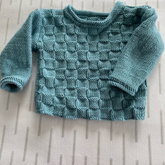 Jumper with squares pattern 
