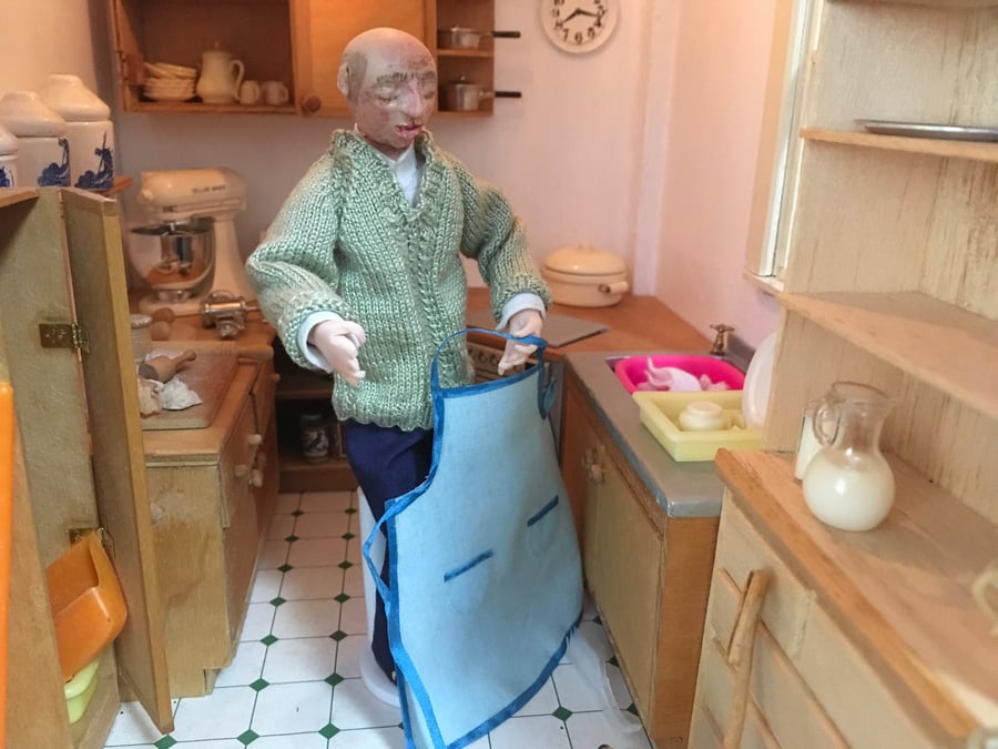 Miniature Knitted Jumpers for Gentlemen Dollshouse Dolls